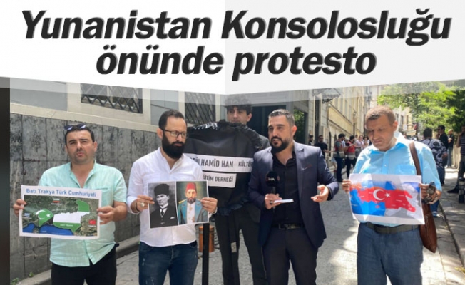 Yunanistan Konsolosluğu önünde protesto