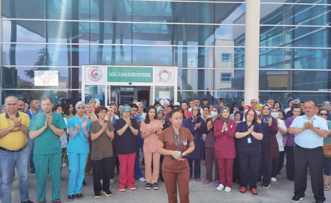 Sağlık çalışanları şiddete karşı eylem yaptı