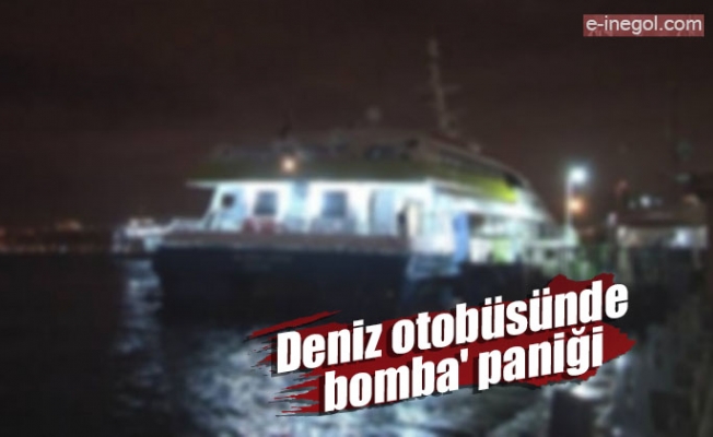 Bursa'da deniz otobüsünde 'bomba' paniği