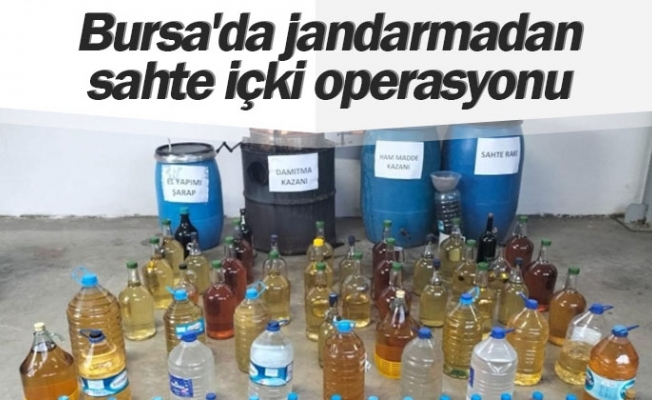 Bursa'da jandarmadan sahte içki operasyonu