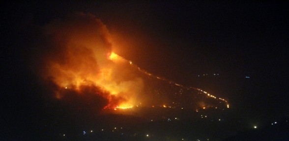Amanos Dağı Eteklerinde Korkutan Yangın