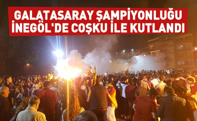 Galatasaray şampiyonluğu İnegöl'de coşku ile kutlandı