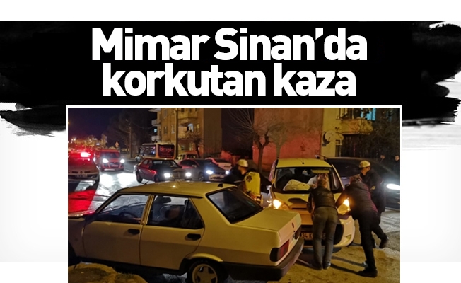 Mimar Sinan'da korkutan kaza