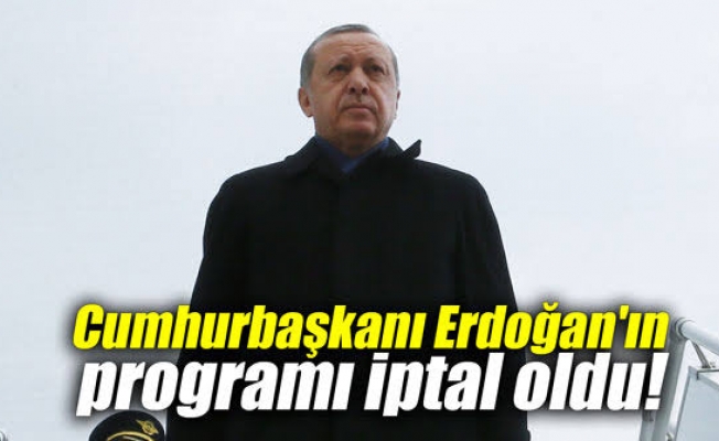 Cumhurbaşkanı Erdoğan'ın İnegöl programı iptal