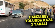 Hamzabey yolunda kaza : 2 yaralı
