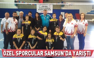 Özel sporcular Samsun'da yarıştı