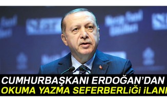 Cumhurbaşkanı Erdoğan, okuma-yazma seferberliğini başlattı