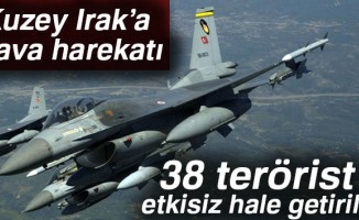 TSK: Kuzey Irak operasyonunda 38 terörist etkisiz hale getirildi