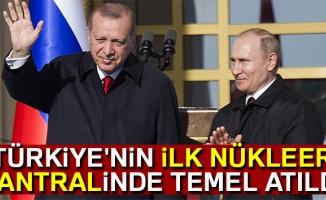 Akkuyu Nükleer Santrali'nin temelini Cumhurbaşkanı Erdoğan ve Putin birlikte attı