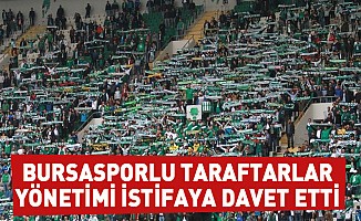 Bursasporlu taraftarlar yönetimi istifaya davet etti