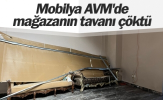 Mobilya AVM'de mağazanın tavanı çöktü