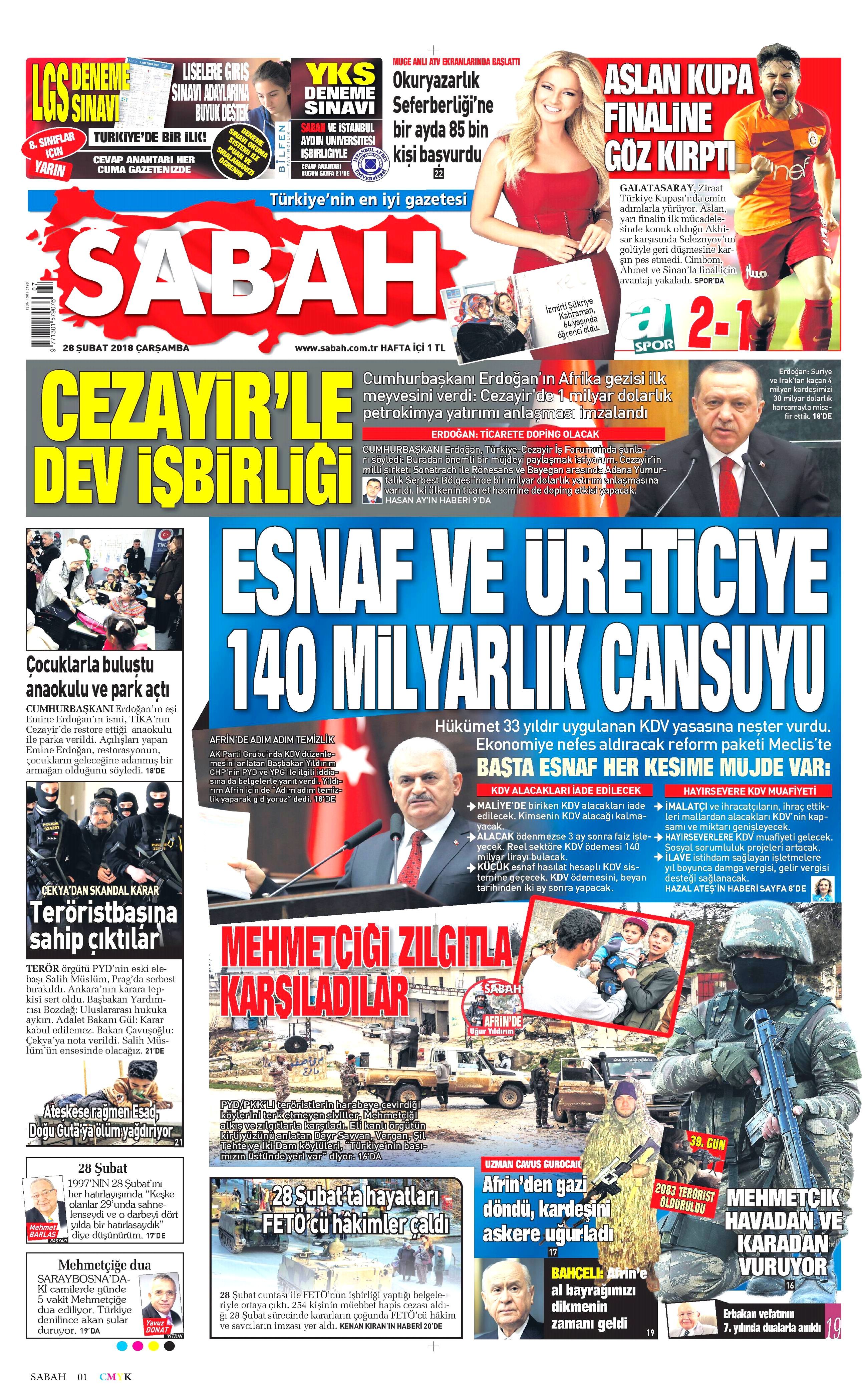 Sabah Gazetesi - Sabah Manşet Oku - Haberler