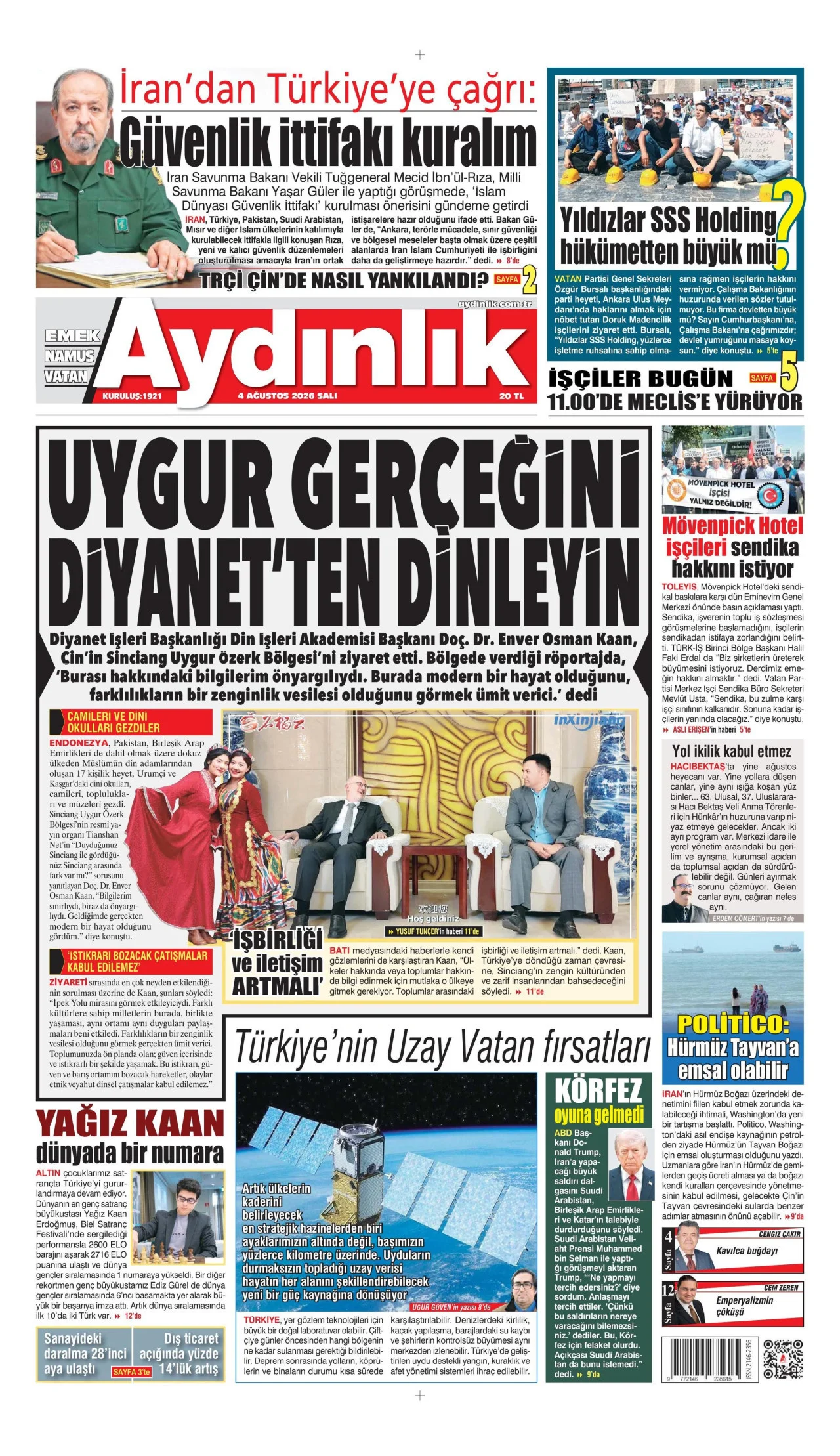 Aydınlık Gazetesi Bugun