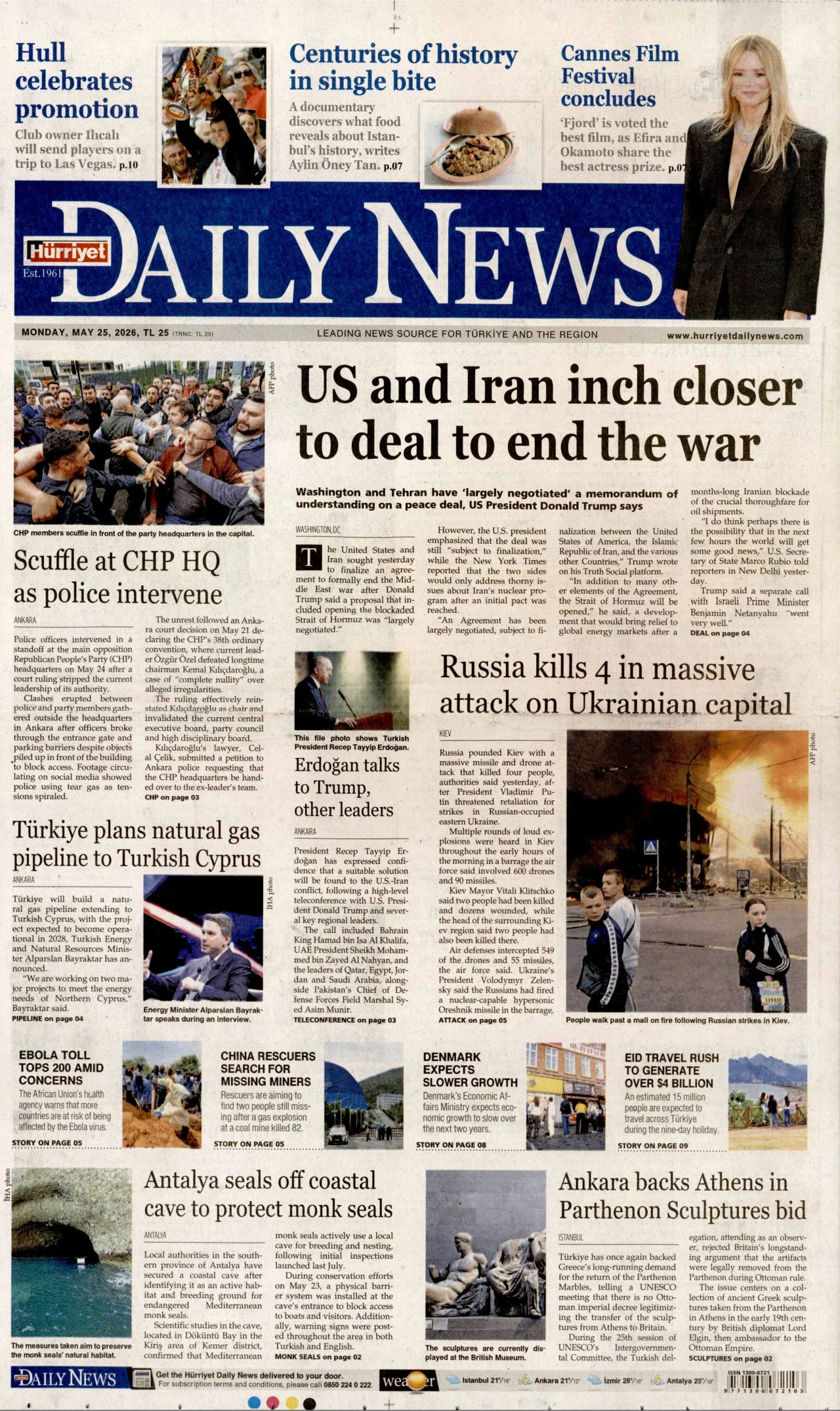 Hürriyet Daily News Bugun