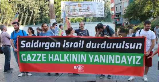 Taksim’de İsrail Protestosu