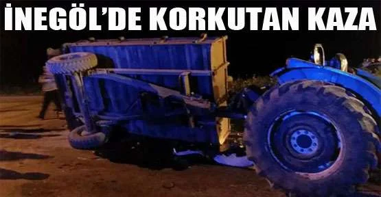 İnegöl'de Korkutan Kaza!