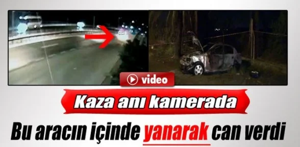 Bu Aracın Içinde Yanarak Can Verdi