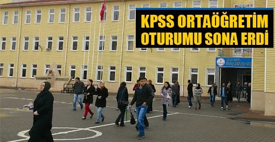 Kpss Ortaöğretim Oturumu Sona Erdi