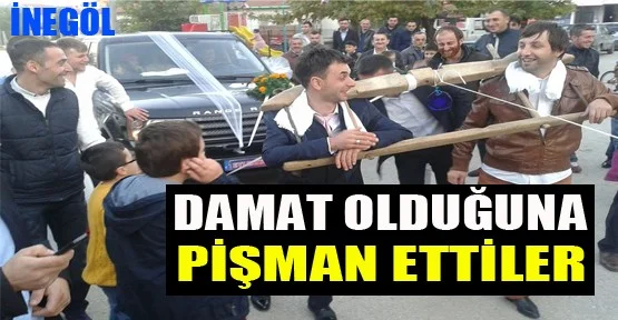 Damat ve sağdıç, gelin arabasını öküz boyunduruğu ile çekti