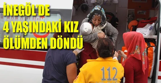 İnegöl'de çatıdan düşen küçük kız ölümden döndü