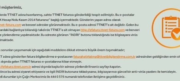Ttnet’ten Virüs Uyarısı