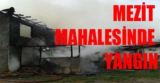 İnegöl'de 2 katlı ev kül oldu