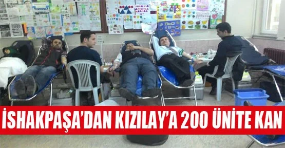 İshakpaşa'dan Kızılay'a 200 Ünite Kan