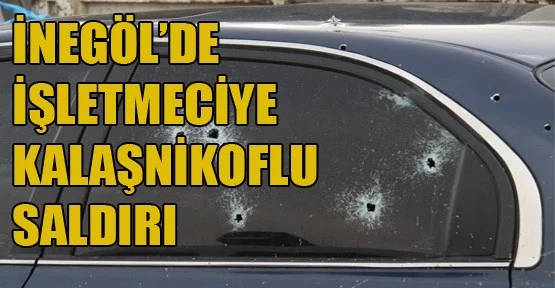 İnegöl'de seyir halindeki araca silahlı saldırı