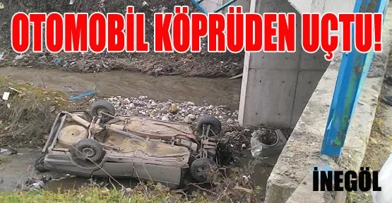 Otomobil köprüden uçtu