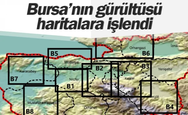 Bursa’nın gürültüsü haritalara işlendi