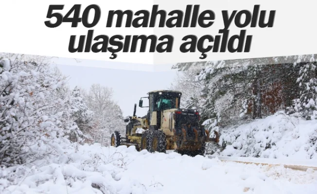 540 mahalle yolu ulaşıma açıldı