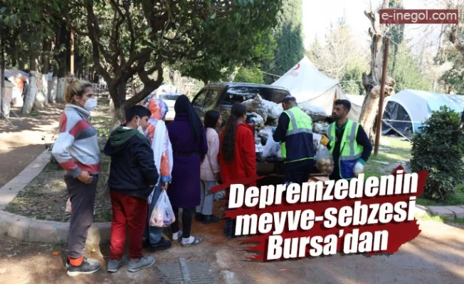 Depremzedenin meyve-sebzesi Bursa’dan