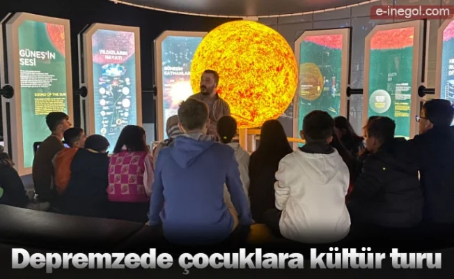 Depremzede çocuklara kültür turu