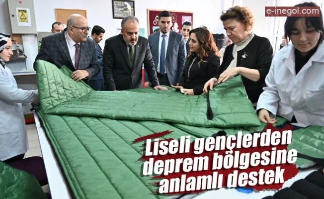 Liseli gençlerden deprem bölgesine anlamlı destek