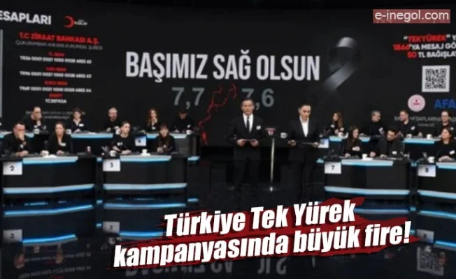 Türkiye Tek Yürek kampanyasında büyük fire!