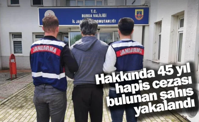 Hakkında 45 yıl hapis cezası bulunan şahıs yakalandı