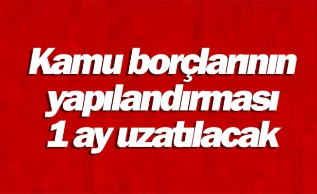Kamu borçlarının yapılandırması 1 ay uzatılacak