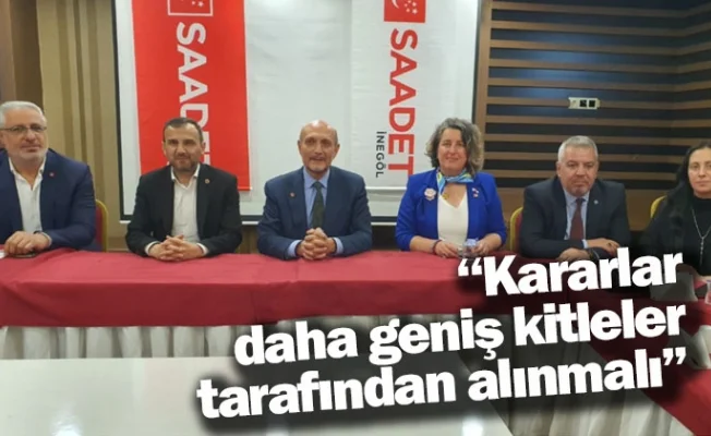''Kararlar daha geniş kitleler tarafından alınmalı''
