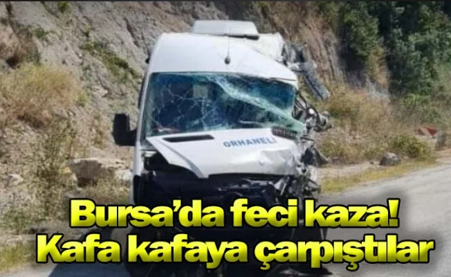 Bursa'da feci kaza! Kafa kafaya çarpıştılar