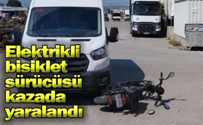 Elektrikli bisiklet sürücüsü kazada yaralandı