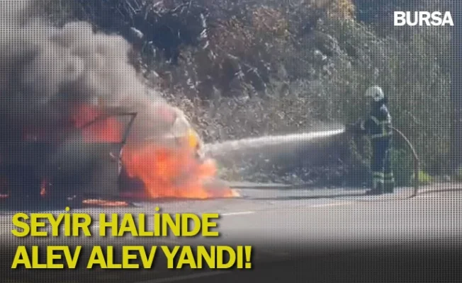 Seyir halinde alev alev yandı