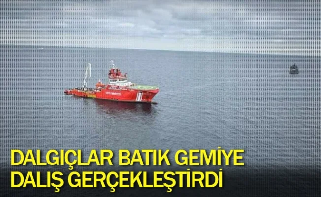 Dalgıçlar batık gemiye dalış gerçekleştirdi