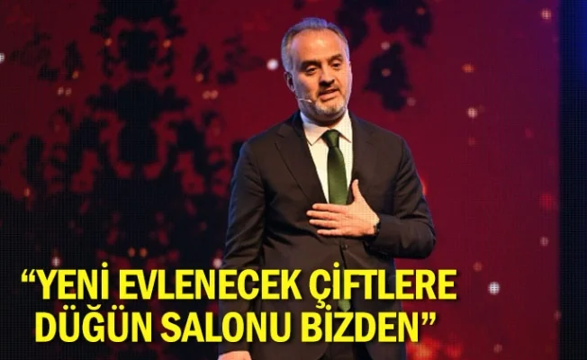 “Yeni evlenecek çiftlere düğün salonu bizden”