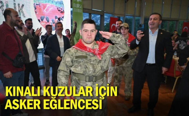 Kınalı kuzular için asker eğlencesi