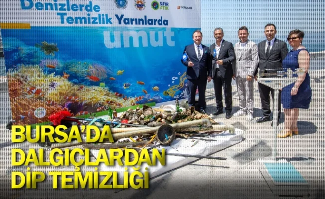 Bursa’da dalgıçlardan dip temizliği