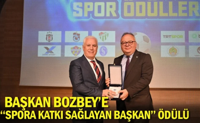 Başkan Bozbey'e "Spora katkı sağlayan başkan" ödülü