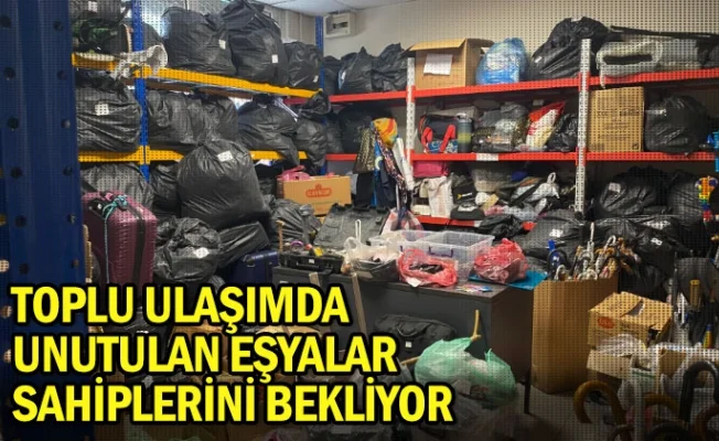 Toplu ulaşımda unutulan eşyalar, sahiplerini bekliyor