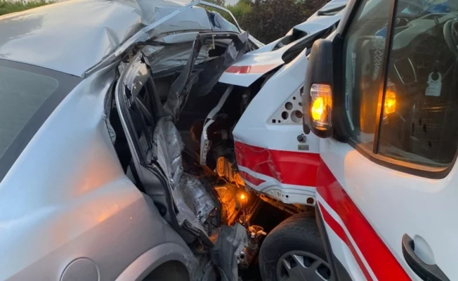İnegöl yolunda ambulans kazası