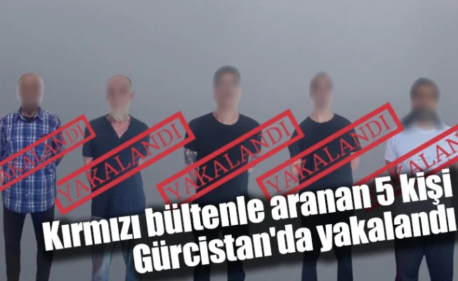 Kırmızı bültenle aranan 5 kişi Gürcistan'da yakalandı