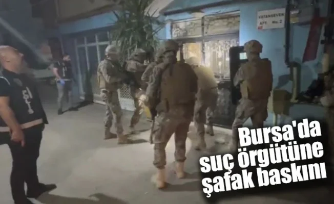Bursa'da suç örgütüne şafak baskını